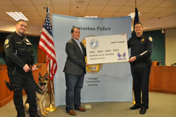 Beaverton Police Department Receives K9 Safety Grant from the Spirit of